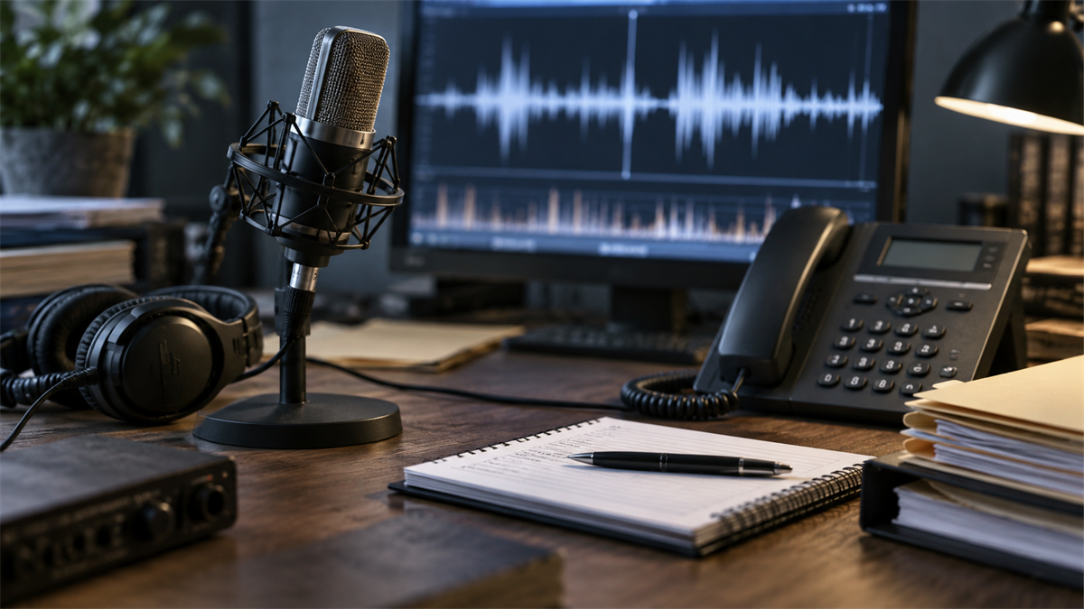 Synthetic representative editorial scene of an unbranded voice-agent call-path review desk; not OpenAI, Twilio, Fresh Start Group, a court file or an actual plaintiff call.